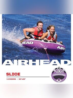 Slice Airhead tube two person with robe water boat pulling tube